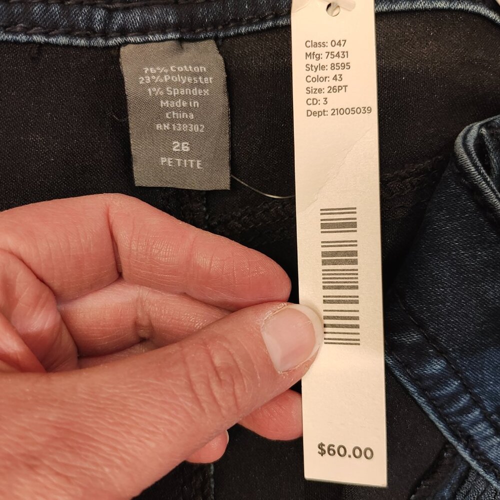 Avenue Denim Butter Denim Straight Leg Jeans, Size 26 Petite, New With Tags - Picture 7 of 9